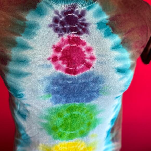 Brand New Tie Dye Rainbow Chakra Trippy Mens T-Shirt - Picture 2 of 7